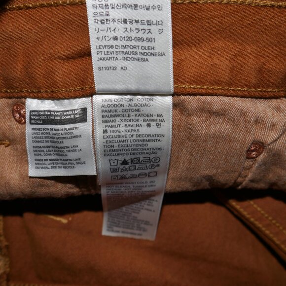 Levis 501 Original Fit Jeans Men's Size 34X34 Rust Brown Denim Straight Leg NEW - Picture 10 of 11